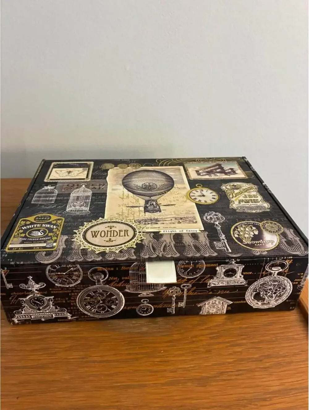 Punch Studio Steampunk Clock Decorative Storage Box Vintage Pocket Watch Design